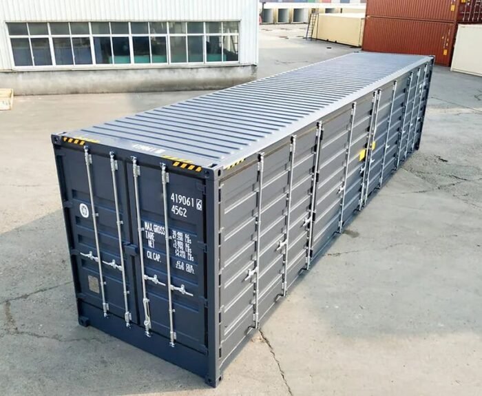 Container 40 piedi open side high cube – lato completamente apribile, grigio 6 Container 40 piedi open side high cube – lato completamente apribile, grigio - immagine 6
