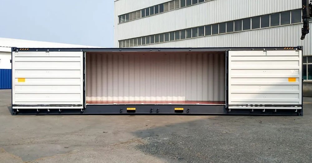 Container 40 piedi open side high cube – lato completamente apribile, grigio 3 Container 40 piedi open side high cube – lato completamente apribile, grigio - immagine 3